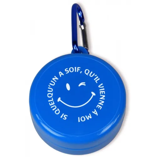 Verre de voyage bleu