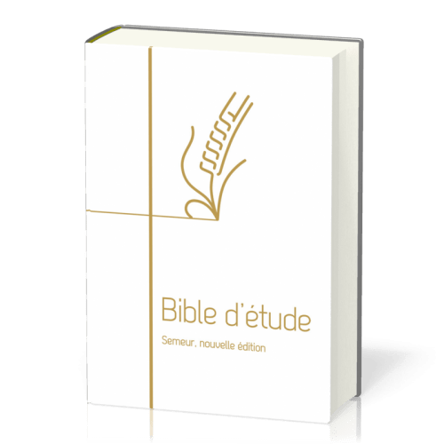 Bible Semeur Etude rigide blanc or