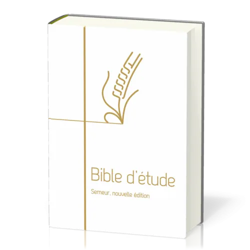 Bible Semeur Etude rigide blanc or
