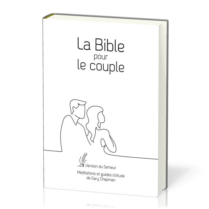 Bible Semeur pour le couple rigide blanc or