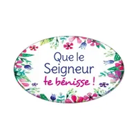 Magnet - avec motifs floraux - Que le Seigneur te bénisse