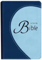 Bible Segond 1910 duo bleu argent
