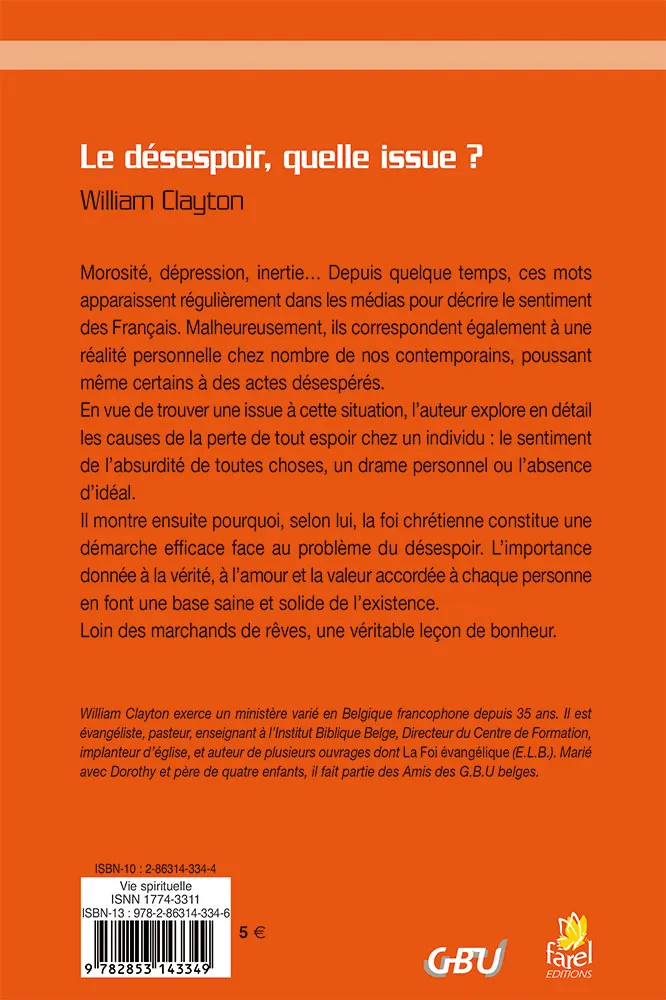 Désespoir, quelle issue ?, Le