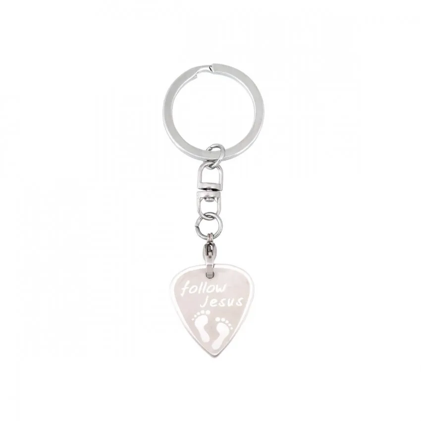 Porte-clés métal pic Follow Jesus