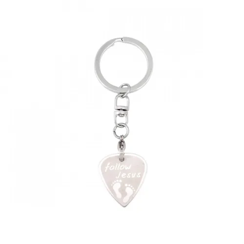 Porte-clés métal pic Follow Jesus
