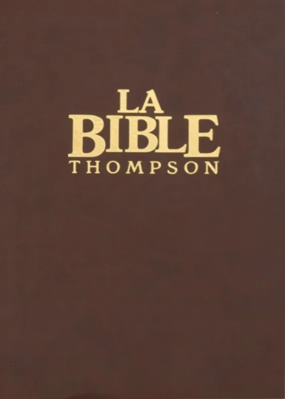 Bible Colombe Thompson souple marron or onglets