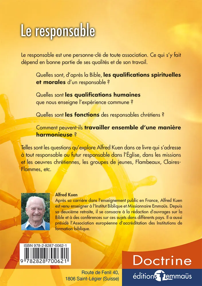 Responsable, Le - qualifications/fonctions