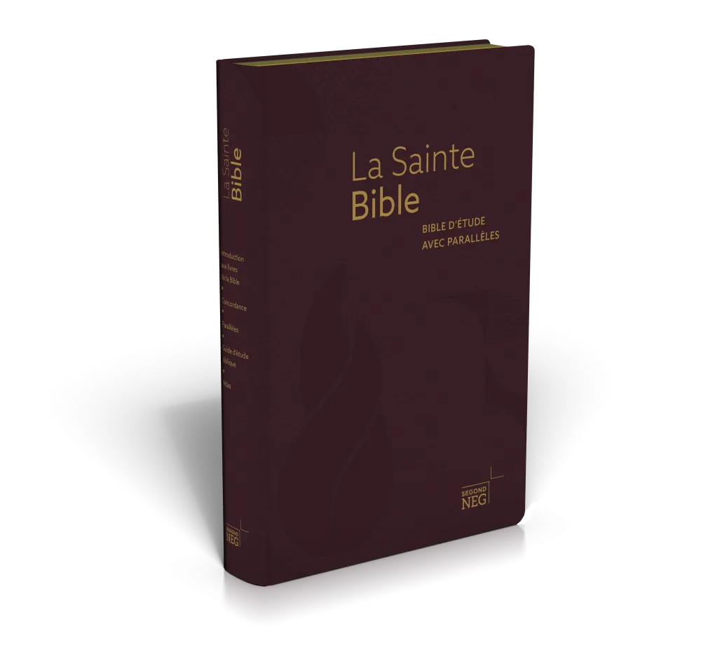 Bible NEG étude parallèles souple rouge or onglets