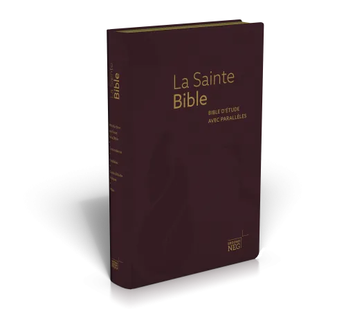 Bible NEG étude parallèles souple rouge or onglets
