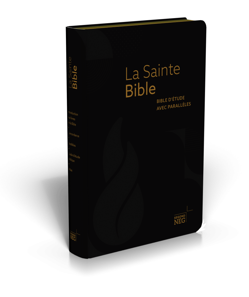 Bible NEG étude parallèles souple noire or onglets
