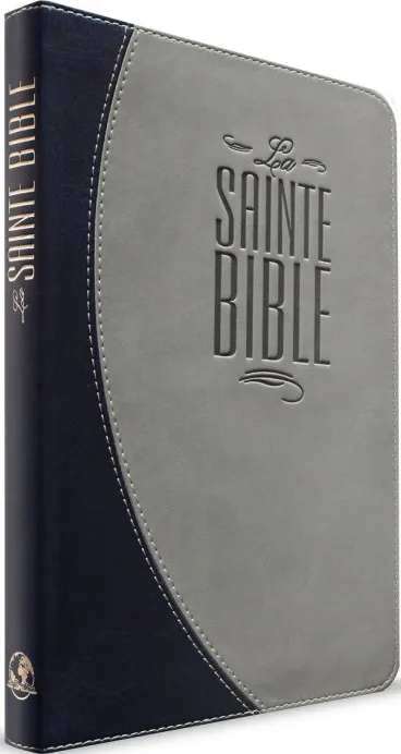 Bible Esaïe 55 souple Duo Bleu/Gris zip onglets