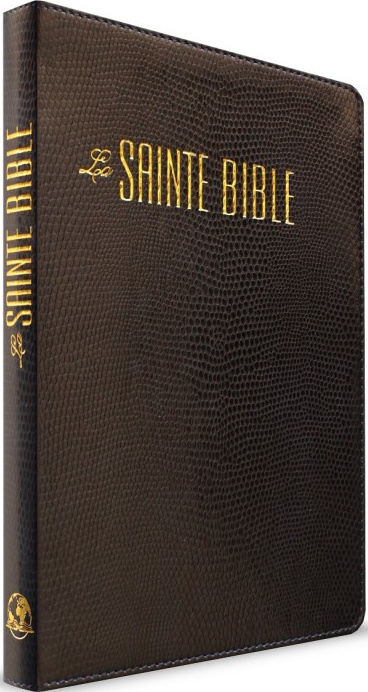 Bible Esaïe 55 souple lézard noir or
