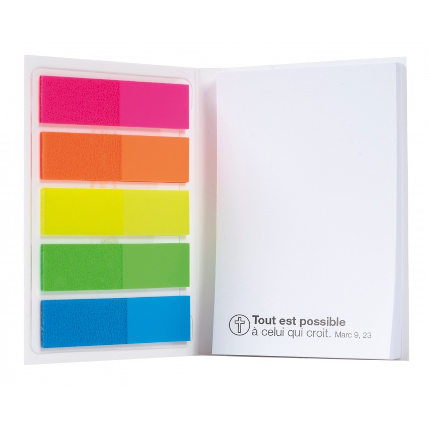 Mini bloc avec post-it Tout est possible - Marc 9:23