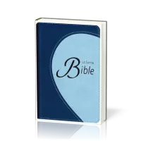 Bible Segond 1910 duo bleu argent