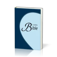 Bible Segond 1910 duo bleu argent