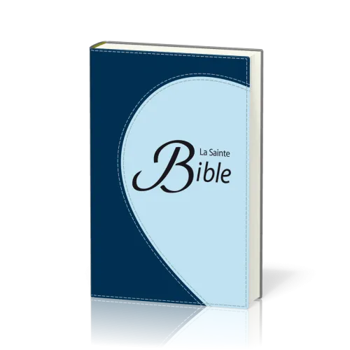 Bible Segond 1910 duo bleu argent