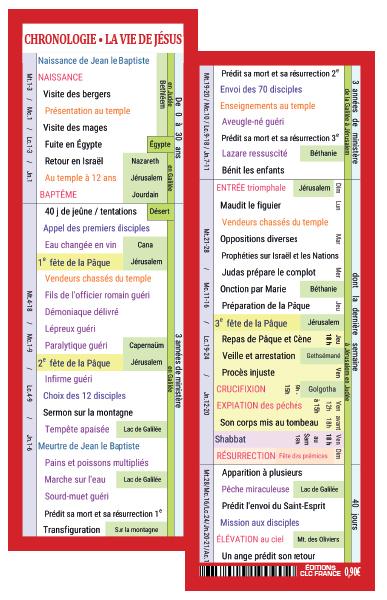 Marque-page - Vie de Jésus