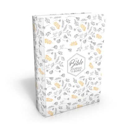 Bible SG21 Journal de bord souple Vivella blanc motifs dorés