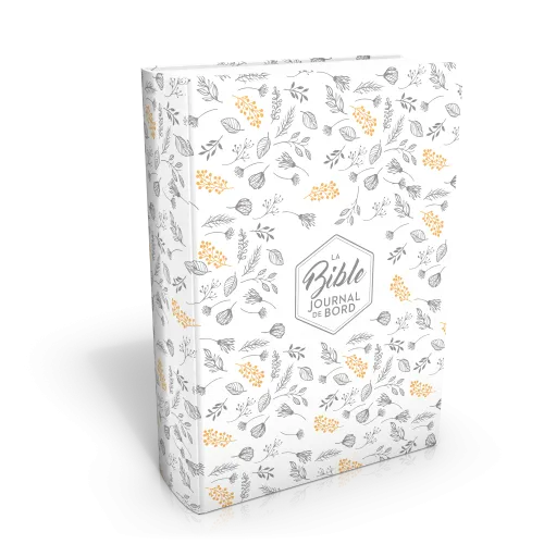 Bible SG21 Journal de bord souple Vivella blanc motifs dorés
