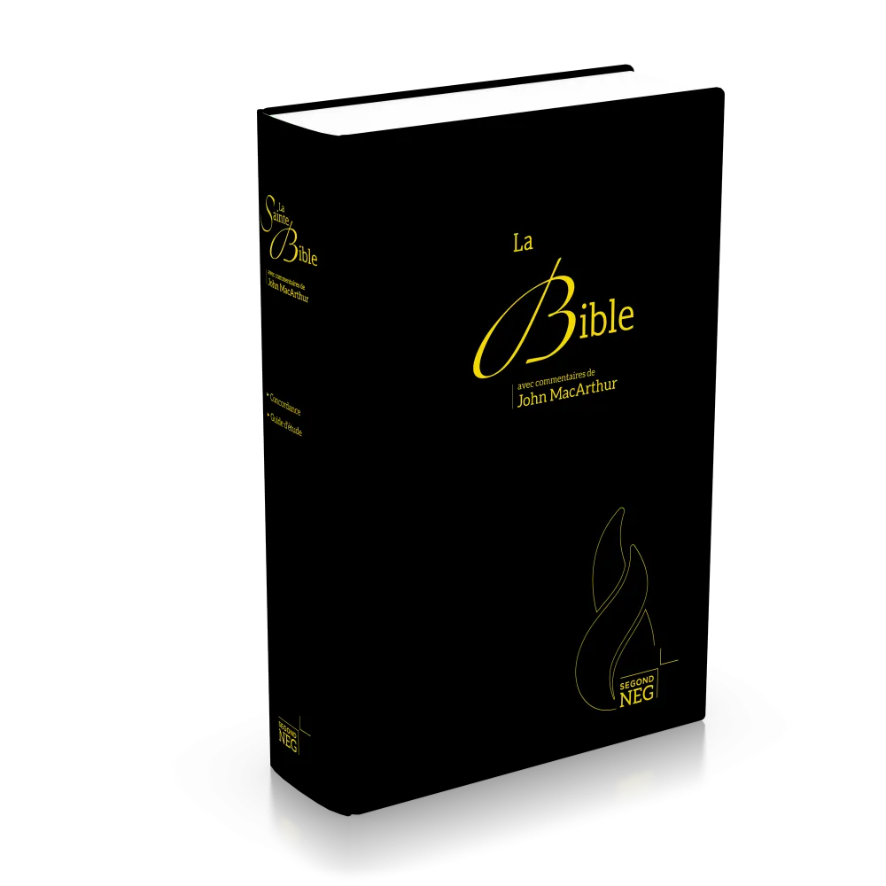Bible NEG MacArthur rigide noir