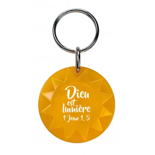 Porte-clés Soleil orange - 1 Jean 1:5