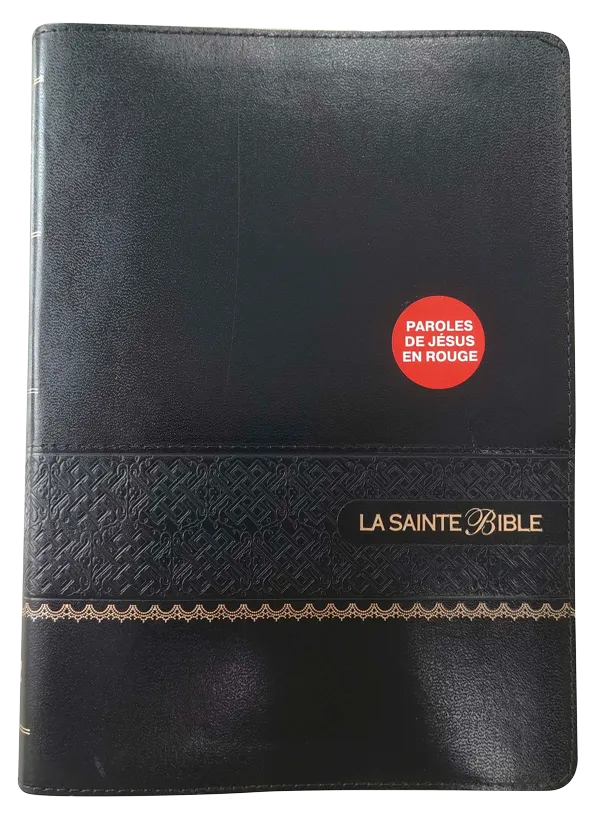 Bible Segond 1910 gros caractères noir onglets - Paroles de Jésus en rouge