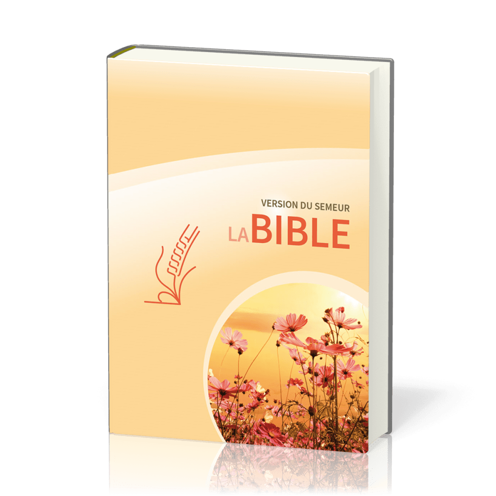 Bible Semeur rigide jaune fleurs
