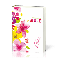 Bible Semeur rigide textile fleurs