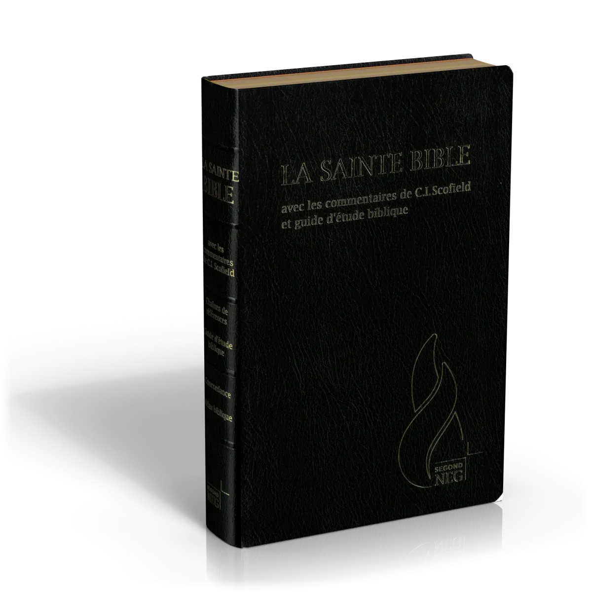 Bible NEG Scofield noir or onglets