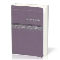 Bible Segond 1910 famille souple parme argent