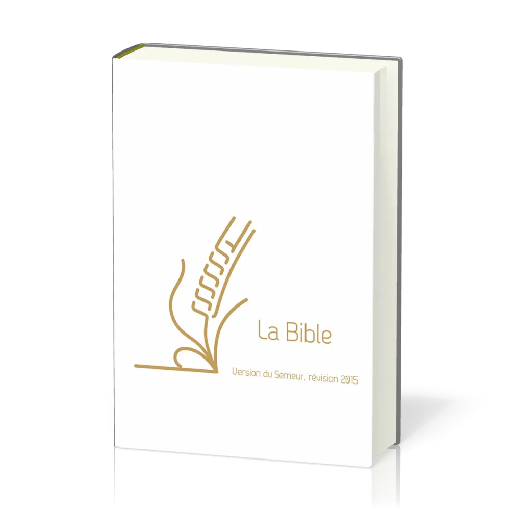 Bible Semeur rigide blanc or