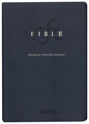 Bible NFC souple bleu or zip