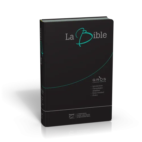 Bible SG21 gros caractères souple noire argent
