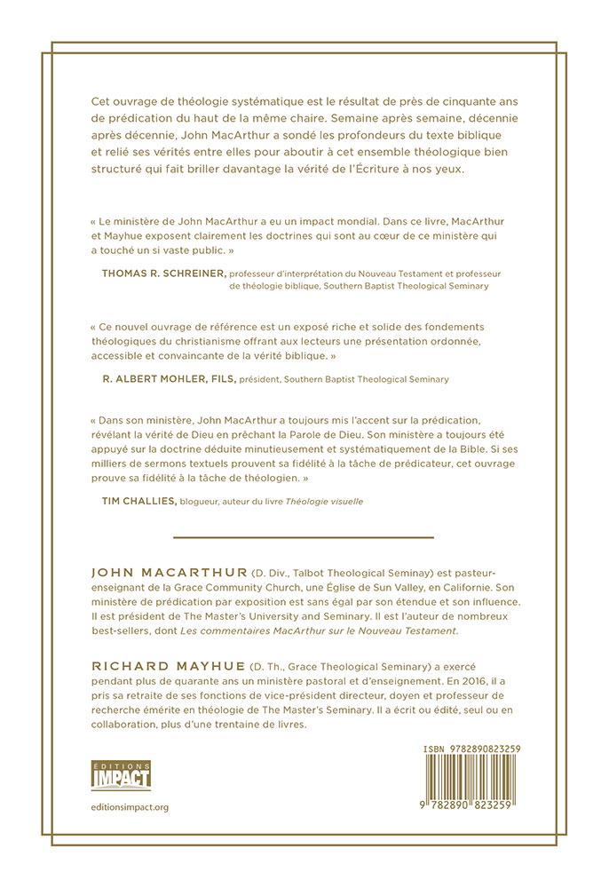 Theologie systematique (MacArthur)
