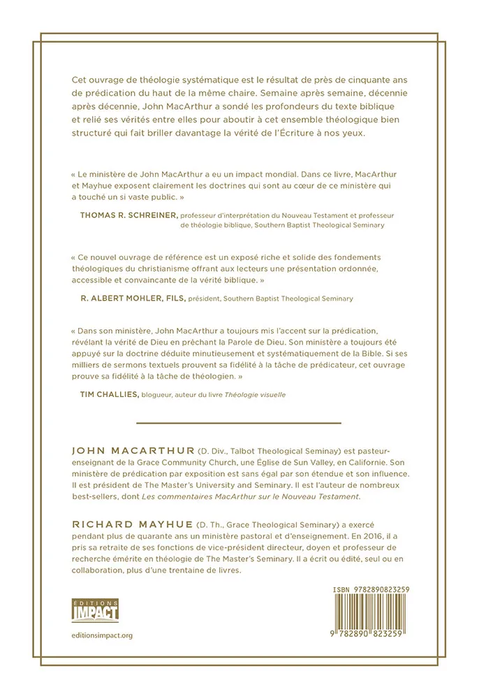 Theologie systematique (MacArthur)