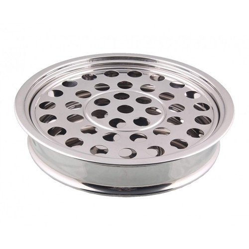 Plateau 40 verres acier inoxydable argenté finition miroir