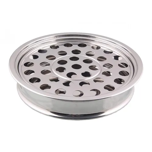 Plateau 40 verres acier inoxydable argenté finition miroir