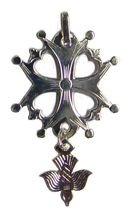 Croix huguenote argent 23mm