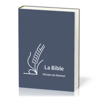 Bible Semeur gros caractères souple textile bleu