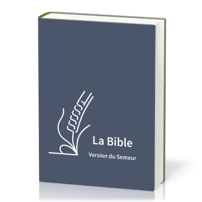 Bible Semeur gros caractères souple textile bleu
