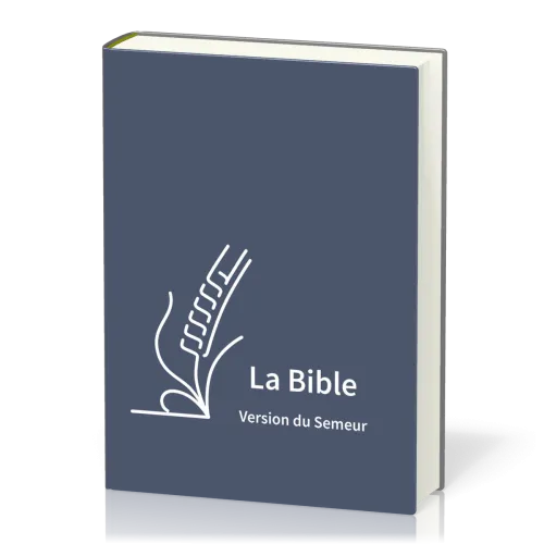 Bible Semeur gros caractères souple textile bleu