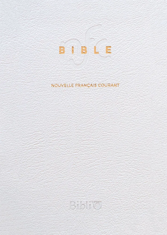 Bible NFC souple blanc or