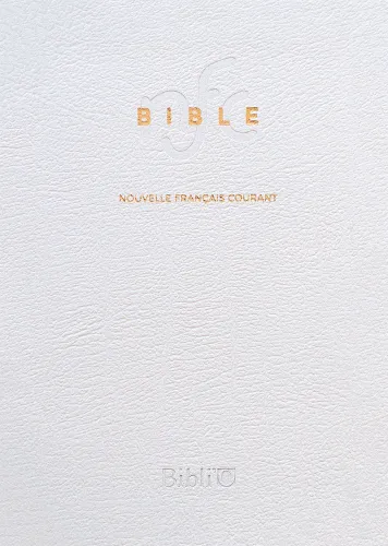 Bible NFC souple blanc or