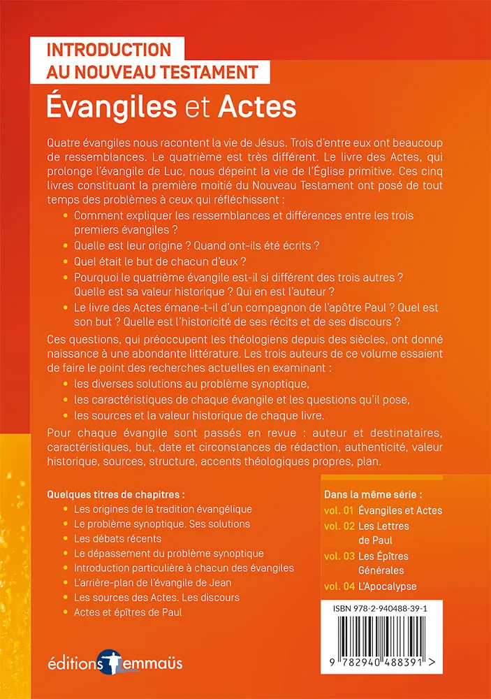 Introduction au NT 1 - Evangiles et Actes