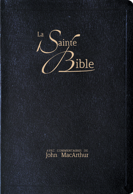 Bible NEG MacArthur souple noir or