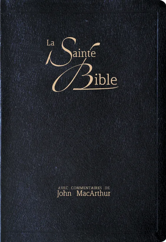 Bible NEG MacArthur souple noir or