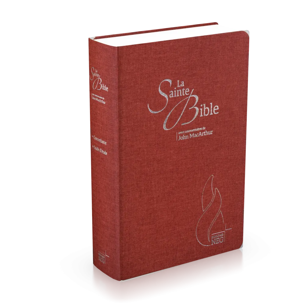 Bible NEG MacArthur souple toilé carmin