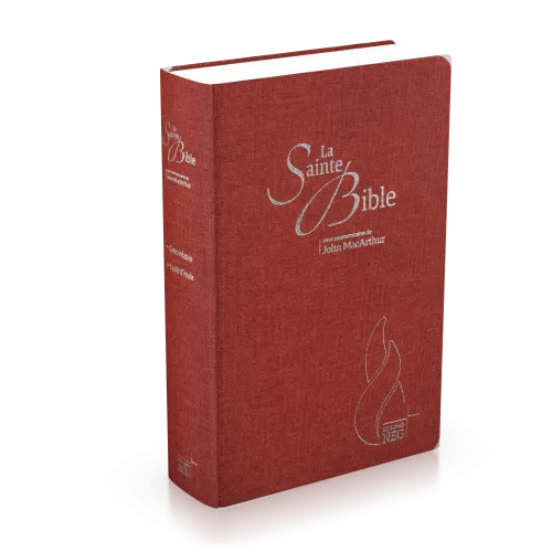 Bible NEG MacArthur souple toilé carmin