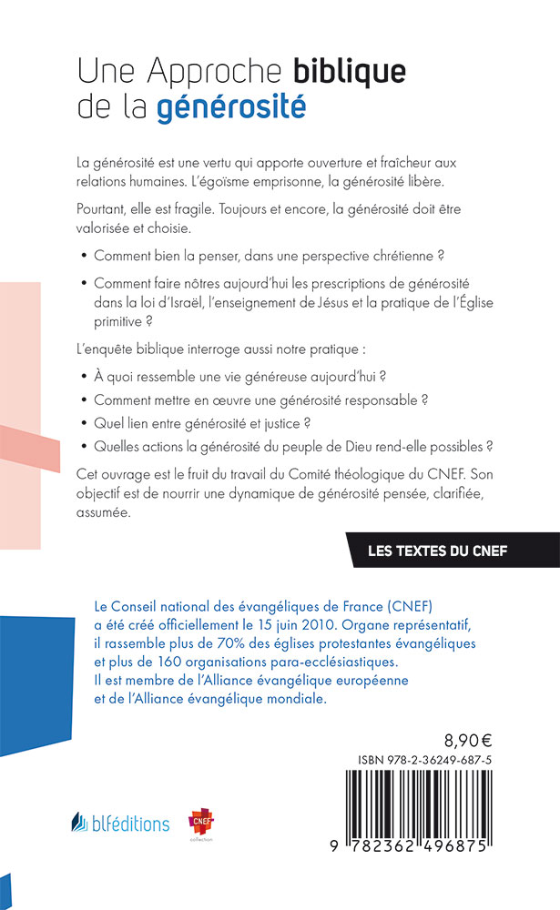 Approche biblique de la générosité