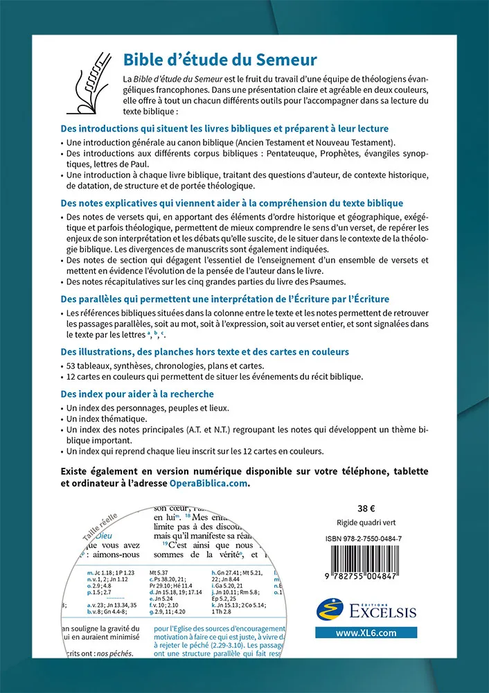 Bible Semeur Etude rigide vert olivier